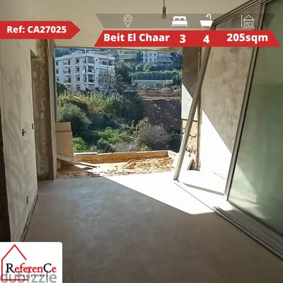 Apartment with terrace in beit el chaar شقة مع تراس في بيت الشعار