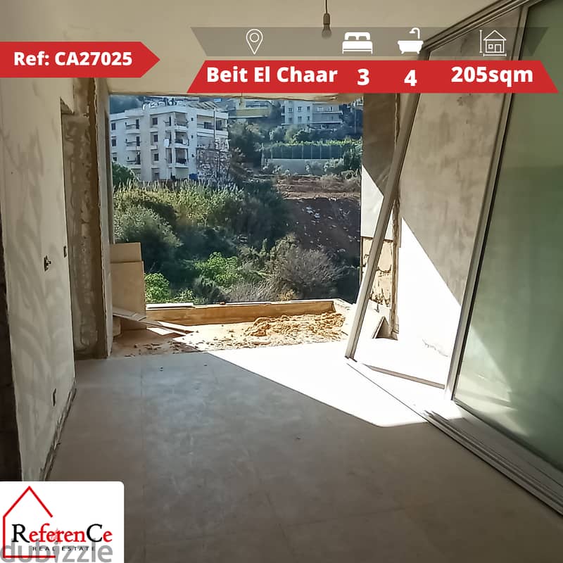 Apartment with terrace in beit el chaar شقة مع تراس في بيت الشعار 0