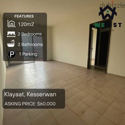 120sqm Apartment for sale in Klayaat