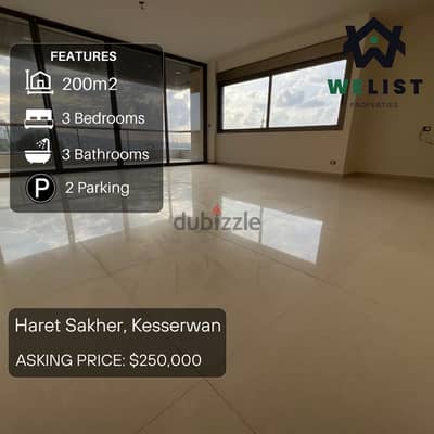 200sqm Apartment for sale in Haret Sakher  - Jounieh