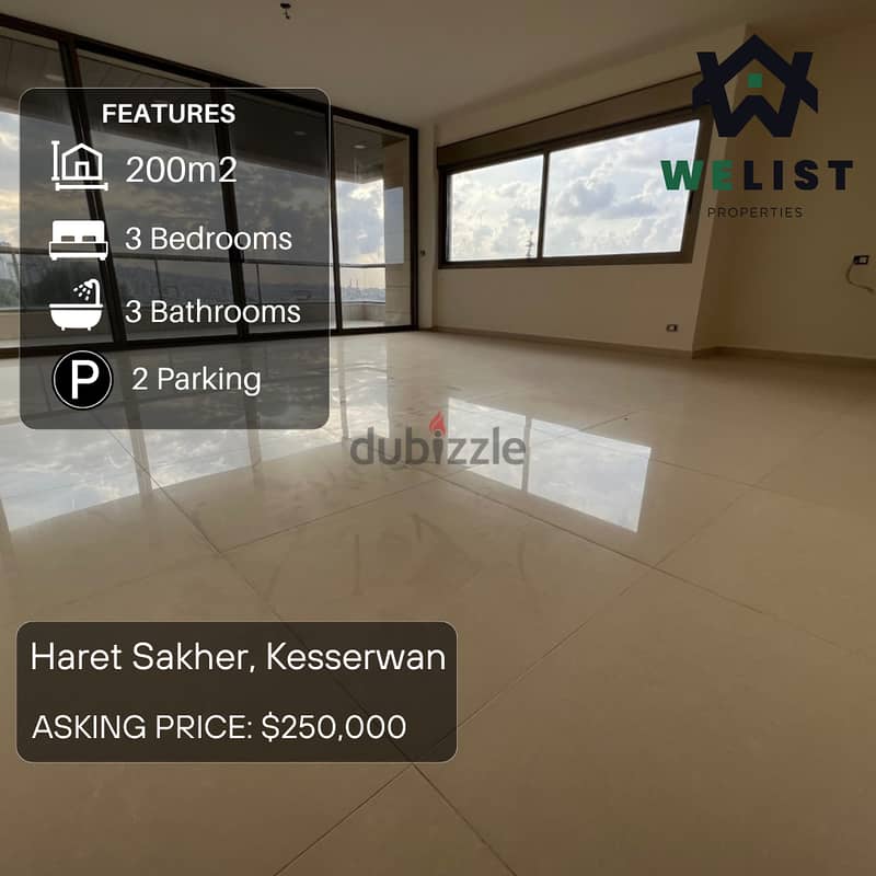 200sqm Apartment for sale in Haret Sakher  - Jounieh 0