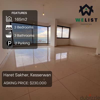 165sqm Apartment for sale in Haret Sakher - Jounieh