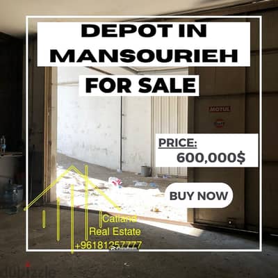 For Sale Prime Depot in Mansourieh $600K مستودع للبيع في المنصورية