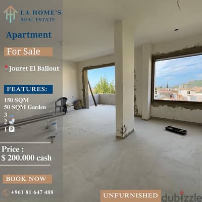 apartment for sale in jouret el ballout