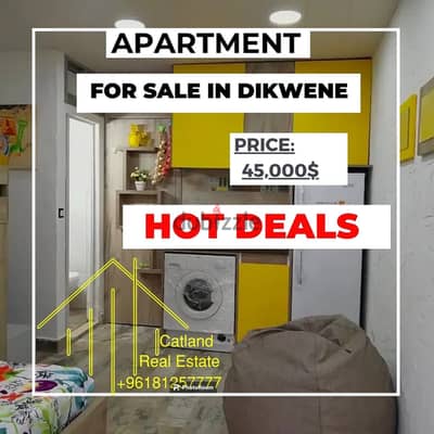 Studio for sale in Dekwene HOT DEAL!!! $45K  شقة للبع في الديكوانة