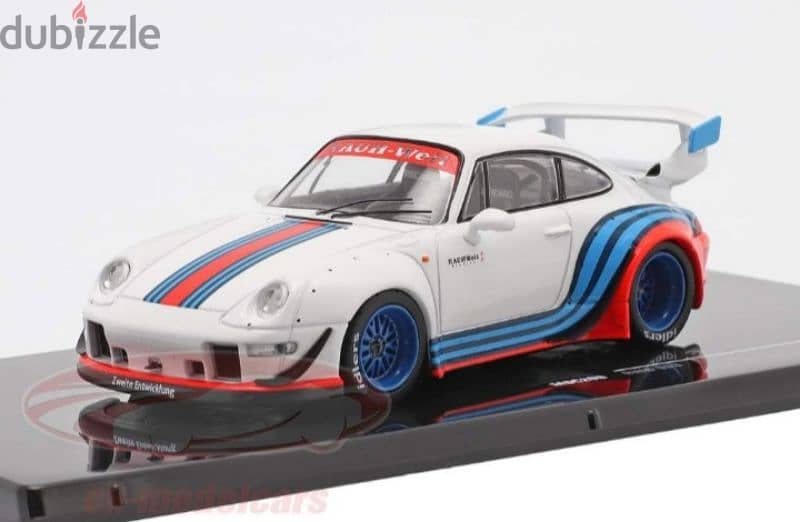 Porsche 911(993) RWB Martini diecast car model 1;43. 1