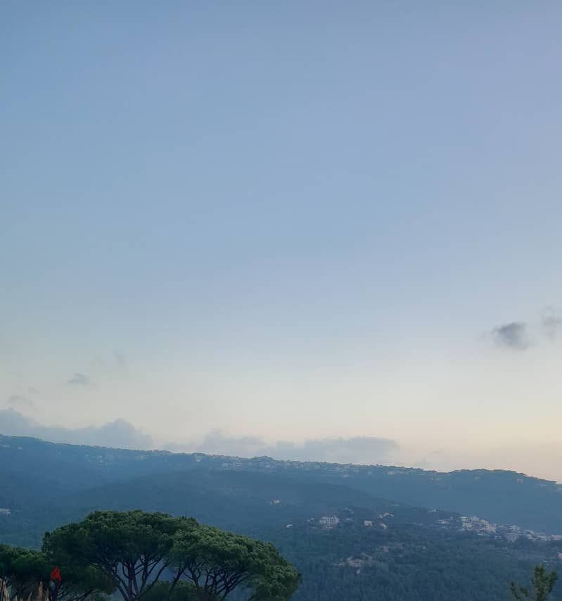 1100 SQM Land in Oyoun Broumana, Metn Overlooking the Mountains 0