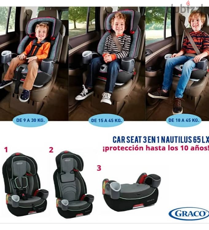 Graco carseat exellent condition from 9 month til 10 yrs free delivery 2