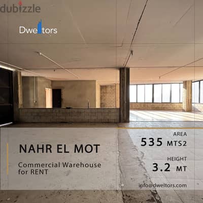 Warehouse for rent in NAHR EL MOT - 535 MT2 - 3.2 MT Height