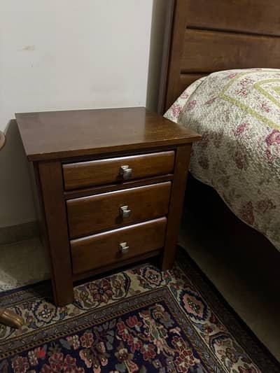 wood side table