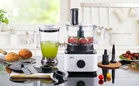 Braun Food Processor 750W FP0132 8in1 محضرة طعام مع عصير براون 3