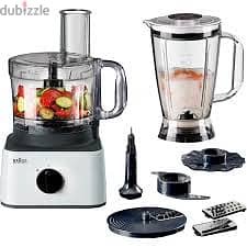 Braun Food Processor 750W FP0132 8in1 محضرة طعام مع عصير براون 5