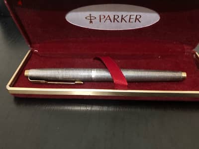 parker 75 silver sterling and gold fountain 14k