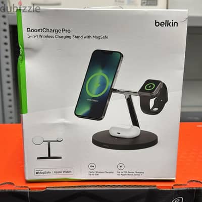 Belkin boost charger pro 3 in 1 wireless charging stand with magsafe