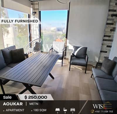 180 SQM fully furnished apartment for SALE in Aoukar!