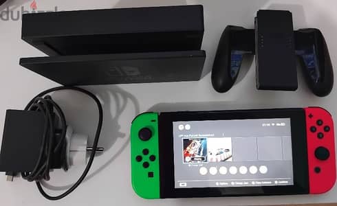 nintendo Switch Clean with all Cable and dockstation