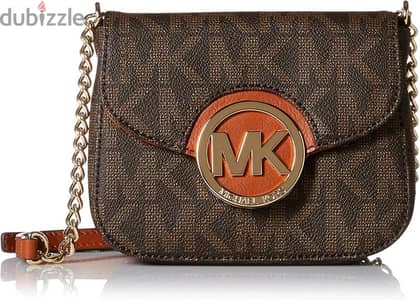 MK Michael Kors Fulton Small Brown Crossbody Handbag