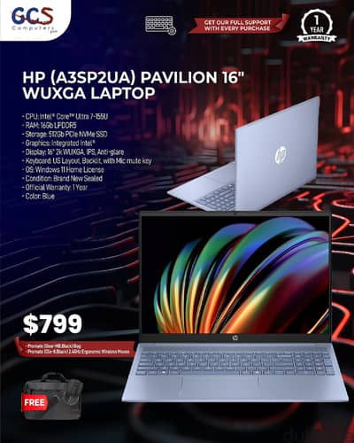 HP (A3SP2UA) Pavilion 16" WUXGA Laptop