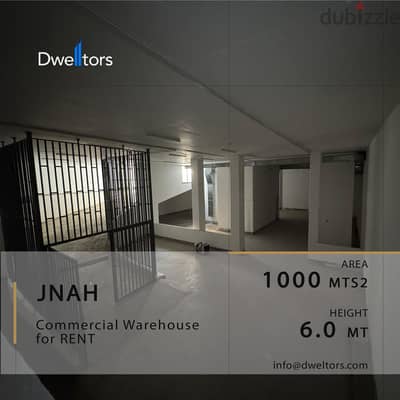 Warehouse for rent in Jnah - 1000 MTS2 - 6.0 Mt Height