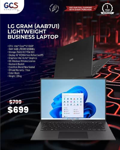 LG Gram (AAB7U1) Lightweight Business Laptop