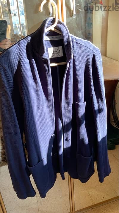 sport chic jacket navy blue size medium