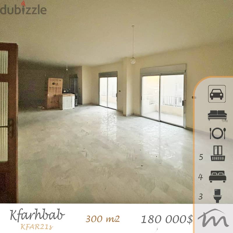 Kfarehbeb | 600$/m² 300m² 4 Bedrooms Apartment | 1st Floor | Catch 0