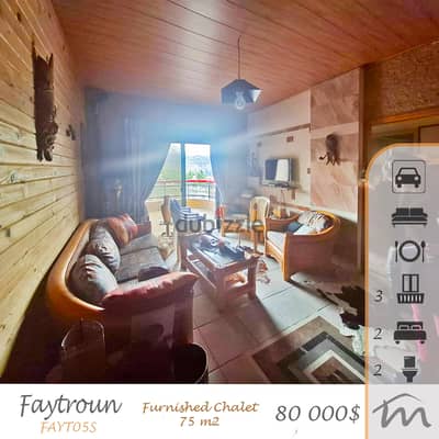 Faytroun | Furnished 75m² Chalet | Perfect Rental Investment | View