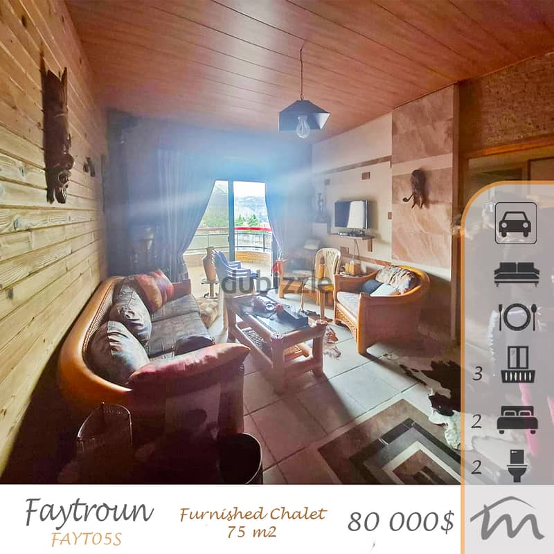 Faytroun | Furnished 75m² Chalet | Perfect Rental Investment | View 0