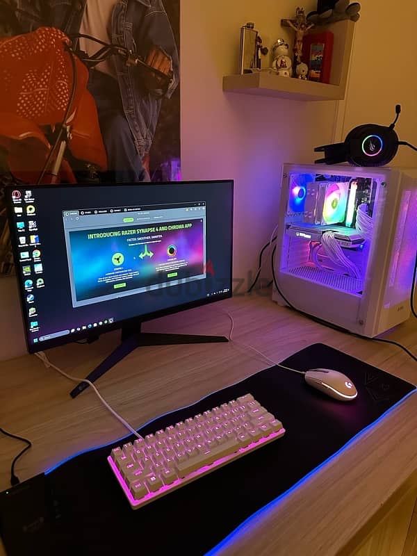 FULL GAMING PC SET UP WHITE EDITION 13