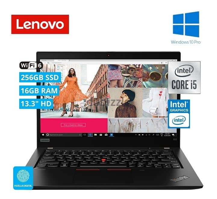 Lenovo ThinkPad X13 touch, core i5-10th, 16Gb Ram, 256GB SSD 0