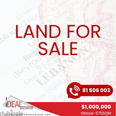 575 sqm Land for Sale In Dbayeh  REF#EA15330