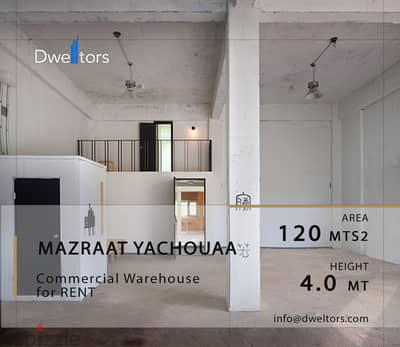 Warehouse for rent in MAZRAAT YACHOUAA - 120 MT2 - 4.0 M Height