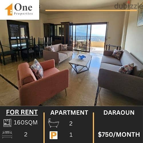 FURNISHED APARTMENT FOR RENT IN DARAOUN 0