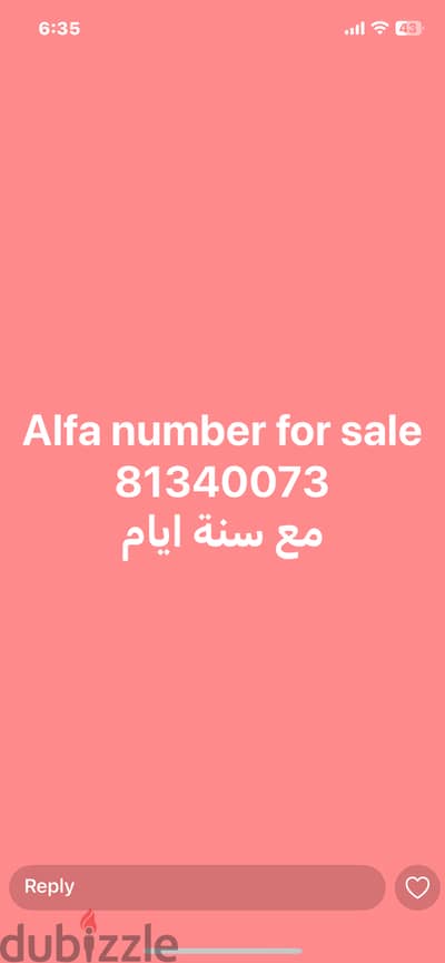 alfa number  81340073