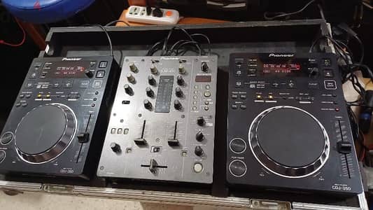 pioneer cdj 350 + mixer pioneer 400 + case