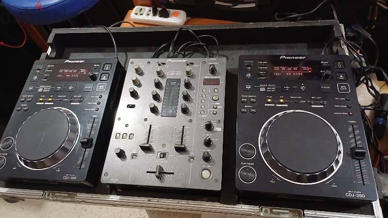 pioneer cdj 350 + mixer pioneer 400 + case 0