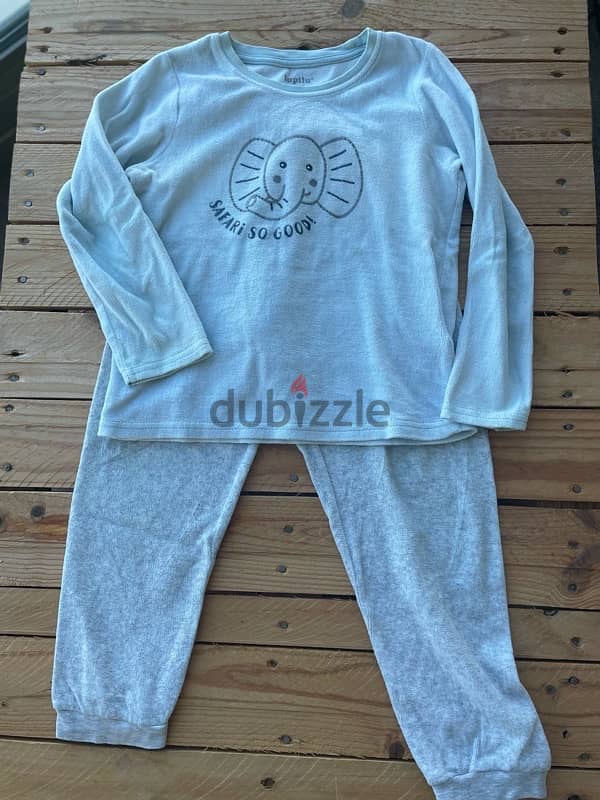 Light Blue Fleece Pajama 1