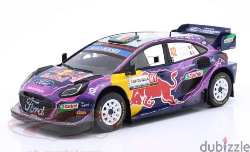 Ford Puma Rally 1 (Rally Sardinia 2022) diecast car model 1;18. 1