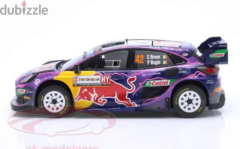 Ford Puma Rally 1 (Rally Sardinia 2022) diecast car model 1;18. 2