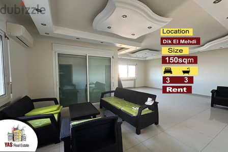 Dik El Mehdi 150m2 | Rent | Well Maintained | Renovated | KR/KH