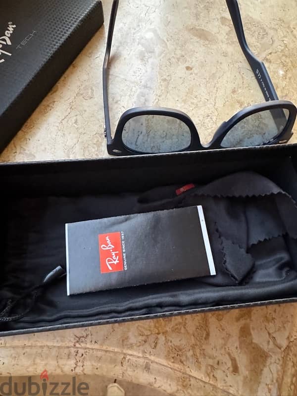 rayban wayfarer blue&dark polarized matte 1