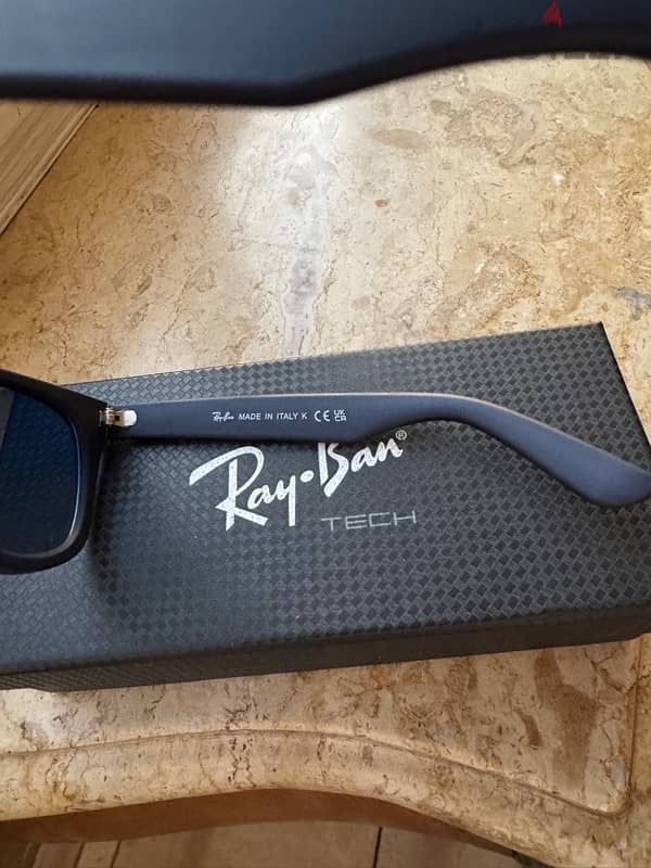 rayban wayfarer blue&dark polarized matte 6