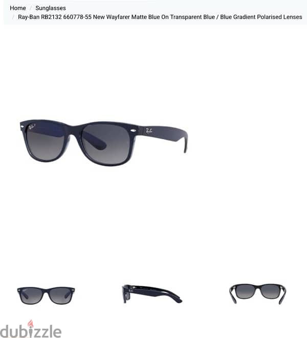 rayban wayfarer blue&dark polarized matte 10