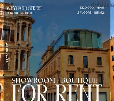 JH25-3855 Shop 180m2 for rent in Downtown Beirut, $ 14,000 cash