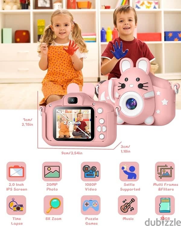 20.0 MP HD 1080P IPS Screen Dual Digital Toy Camera for Kids 1