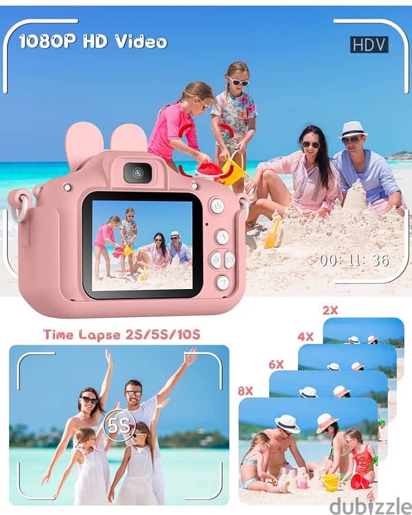 20.0 MP HD 1080P IPS Screen Dual Digital Toy Camera for Kids 3