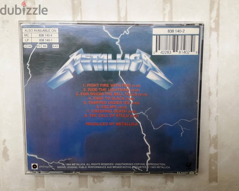 Metallica Ride The Lightning 1