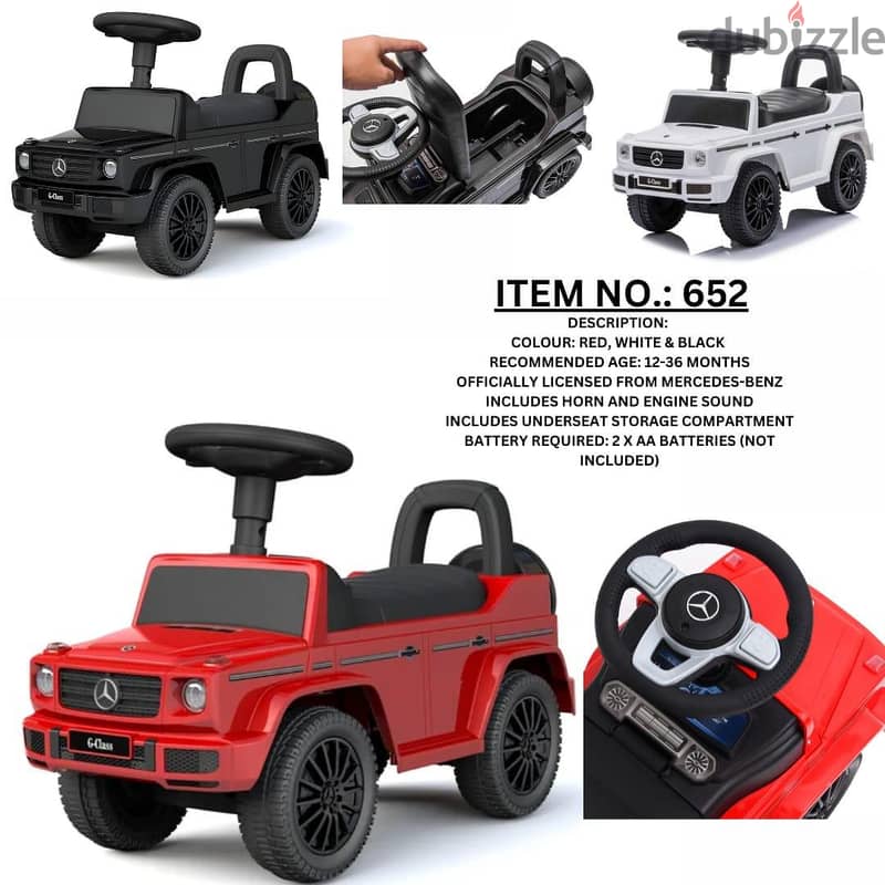 Car Kids Mercedes G-class Foot To Floor Ride-On with music 652 red gr 0