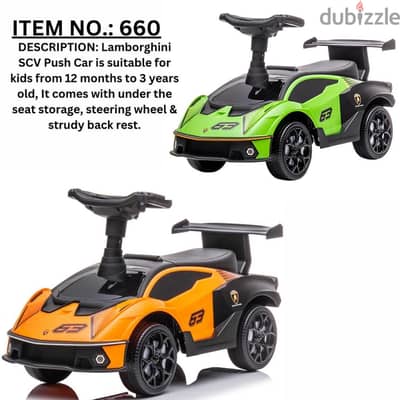 Car Kids Lamborghini Foot To Floor with music 660 orange