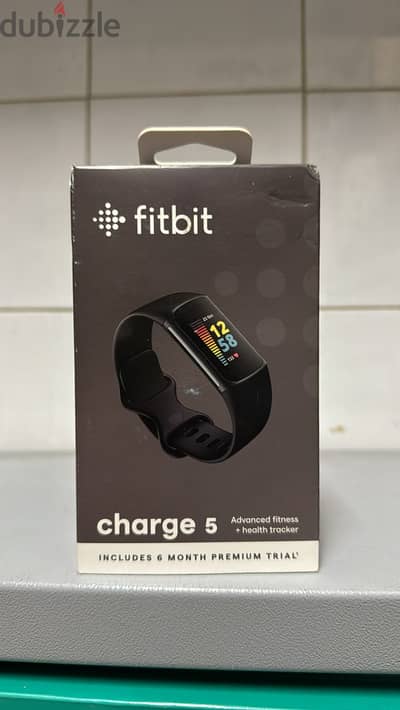 Fitbit charge 5 Graphite stainless steel case & black band  great & g